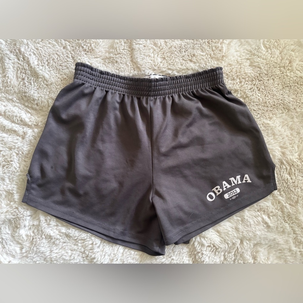 Gray Obama Women's Running  Gym Shorts Size: XS